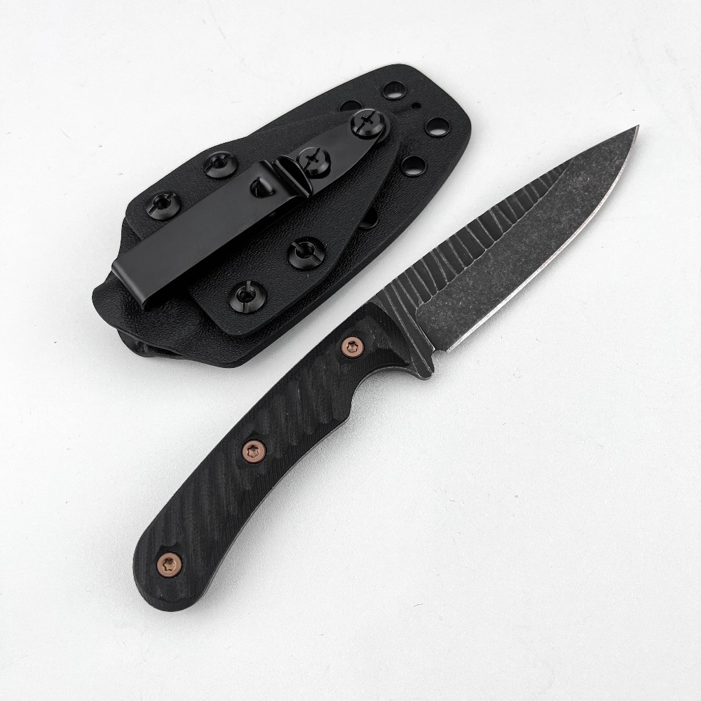 Edc Carry Fixed Blade Knife - Volledig geïntegreerd bushcraftmes met D2-lemmet, antislip