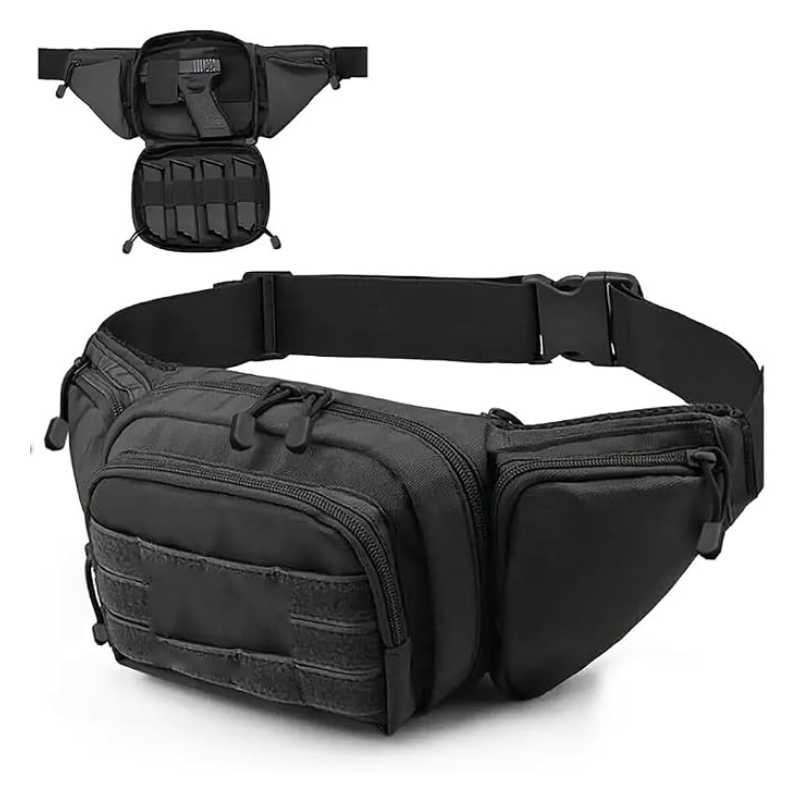 Edc Concealed Carry Fanny Pack - Waterdichte Molle EDC-tas, tactische heuptas, holster