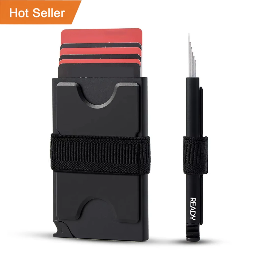 Wallet Slim Titanium - Slanke portemonnee voor heren Titanium aluminium