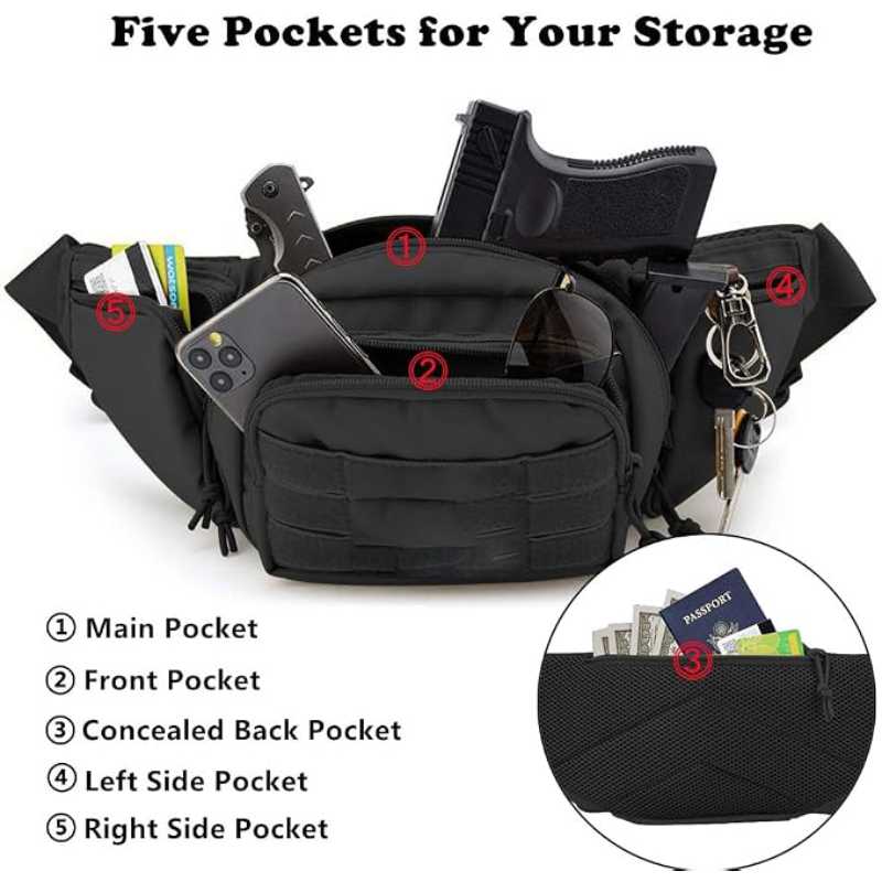 Waterdichte Molle EDC-tas, tac - Edc Concealed Carry Fanny Pack recensie en prijs