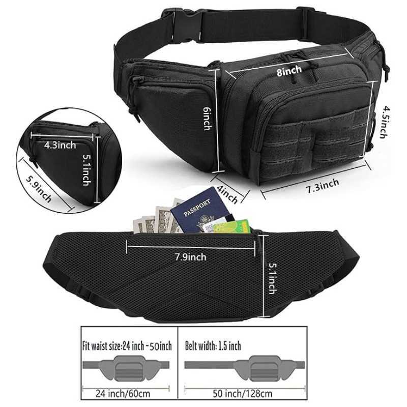 Waterdichte Molle EDC-tas, tac - Edc Concealed Carry Fanny Pack recensie en prijs