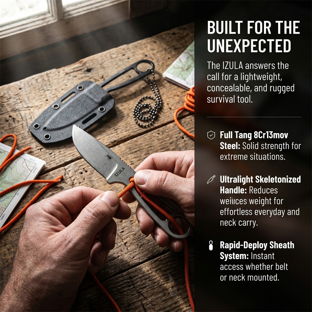 Dagelijks te dragen survivalme - Edc Carry Fixed Blade Knife recensie en prijs